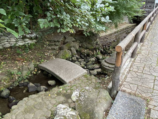 豊顕寺の入口手前に橋があり、ここも冒険にぴったり。
